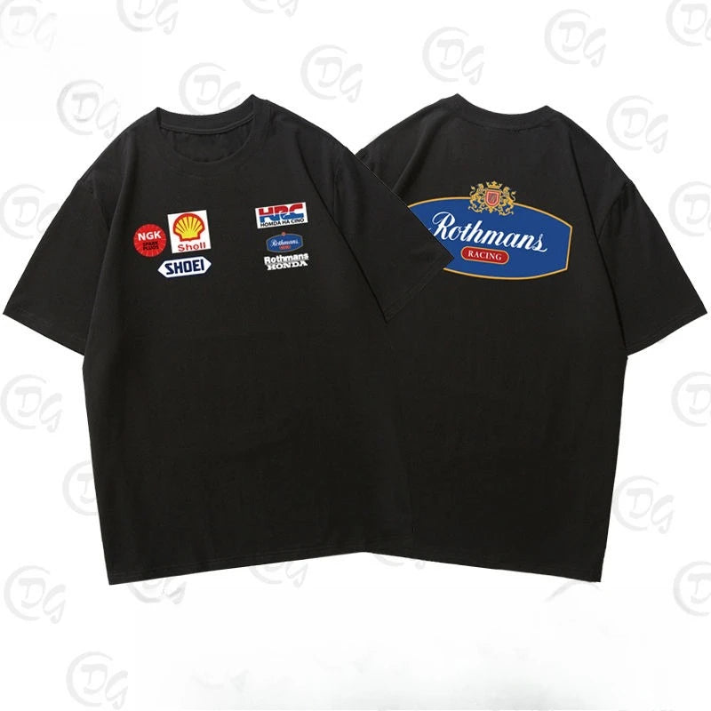 Sports and Leisure Loose Bottoming Shirt Hasegawa Lok Fumen NSR Locomotive Motorcycle Riding Clothes Men'S Short-Sleeved T-Shirt