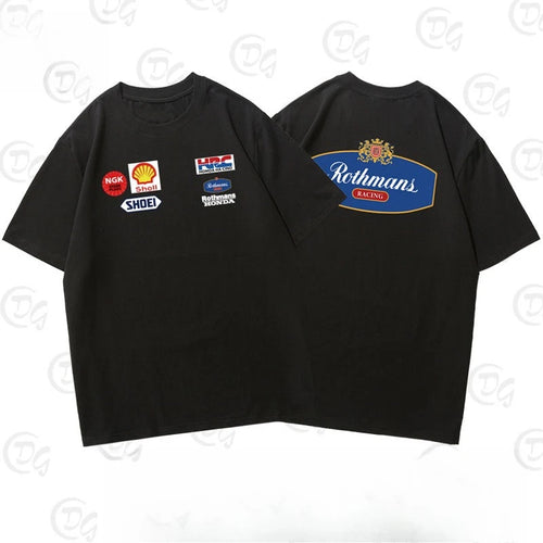 Sports and Leisure Loose Bottoming Shirt Hasegawa Lok Fumen NSR Locomotive Motorcycle Riding Clothes Men'S Short-Sleeved T-Shirt