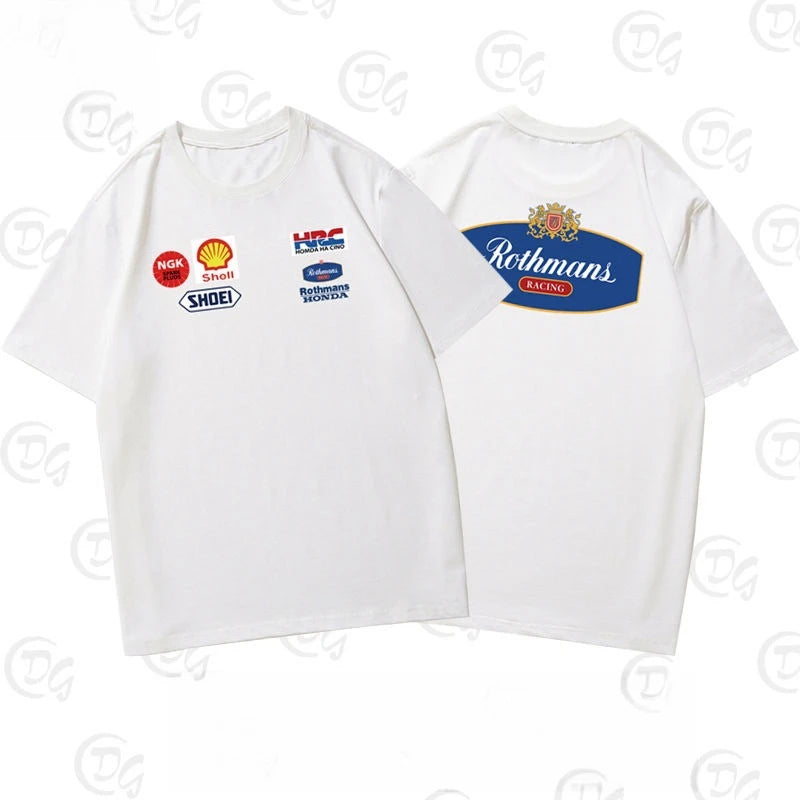 Sports and Leisure Loose Bottoming Shirt Hasegawa Lok Fumen NSR Locomotive Motorcycle Riding Clothes Men'S Short-Sleeved T-Shirt